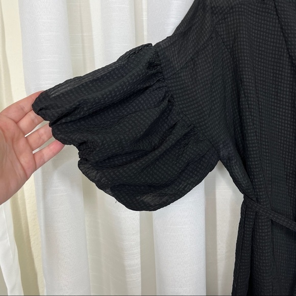 Satrjnsha Paris oversized sheer button down blouse - Picture 2 of 13